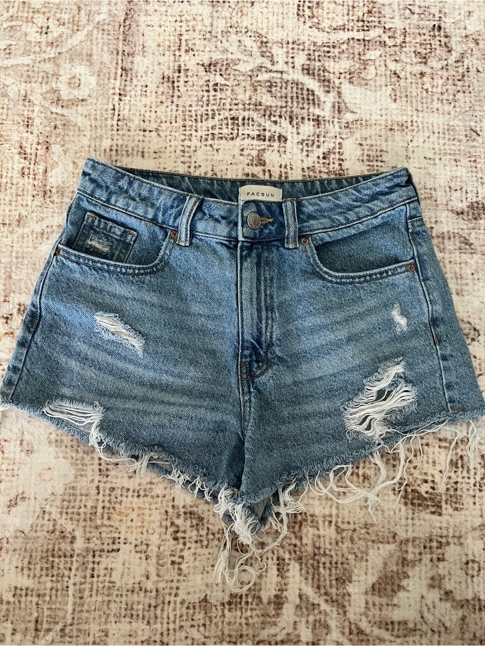 Pacsun Distressed Jean Shorts Size 26 Mom Jeans